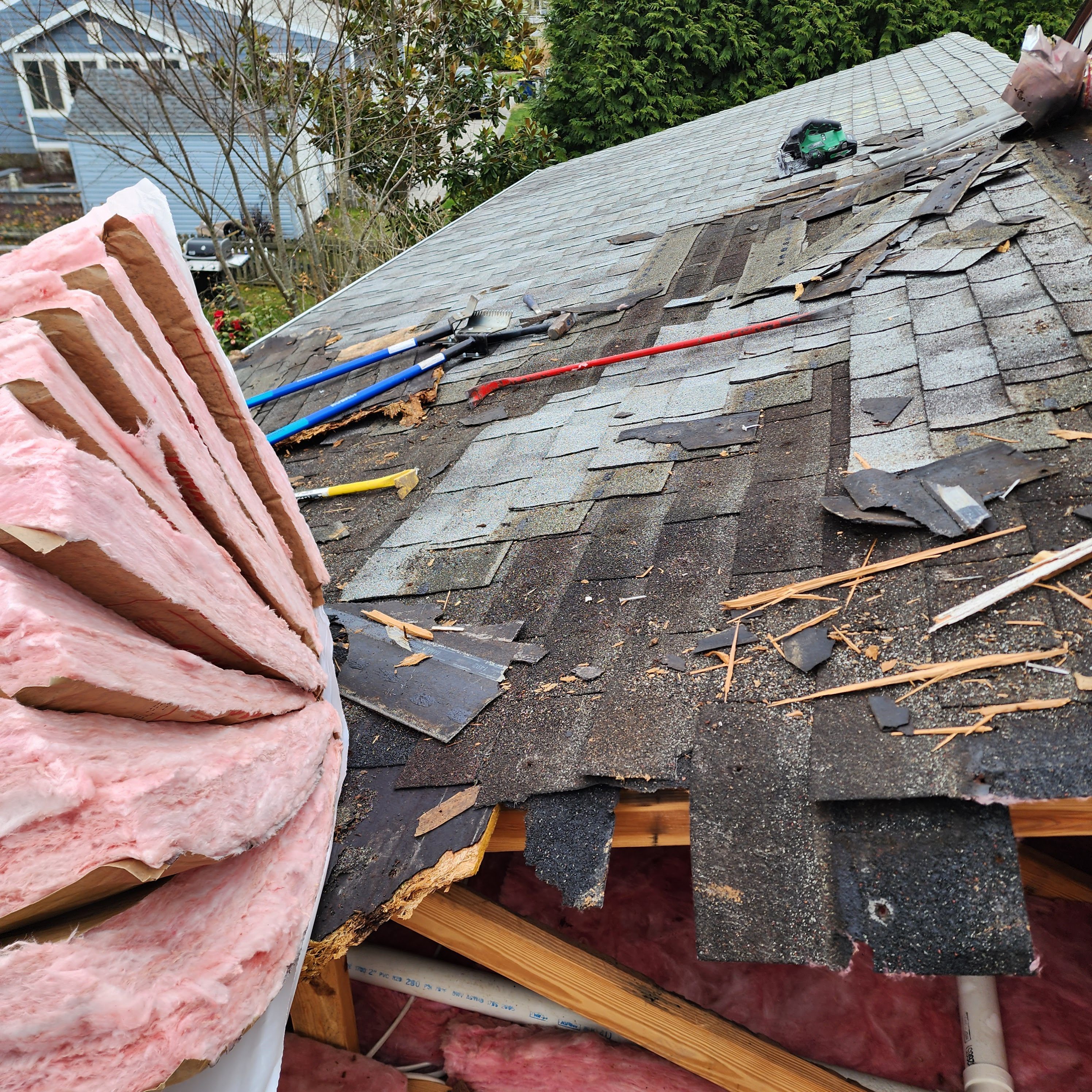 Roofing project - structural teardown
