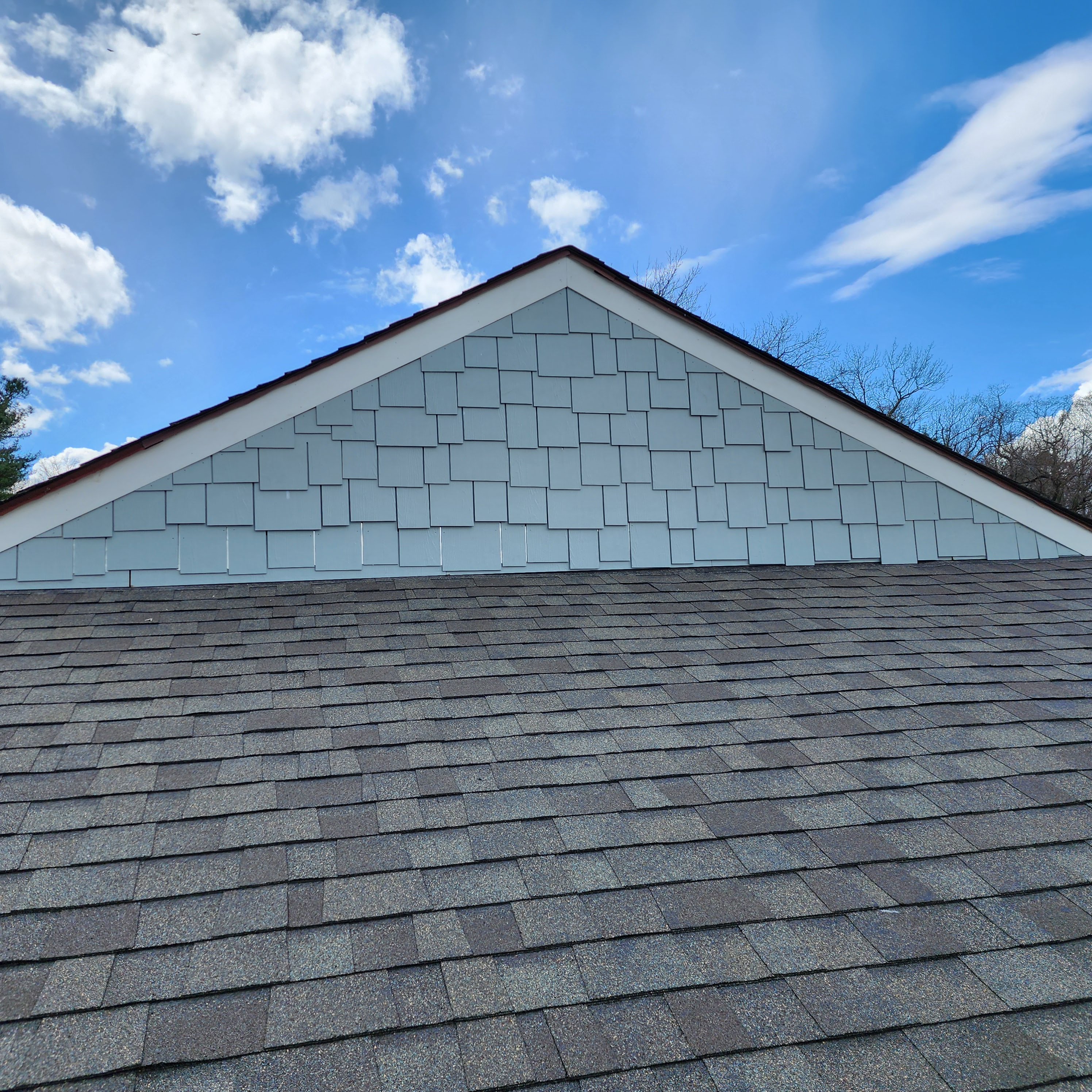 Completed roofing project - new architectural shingles