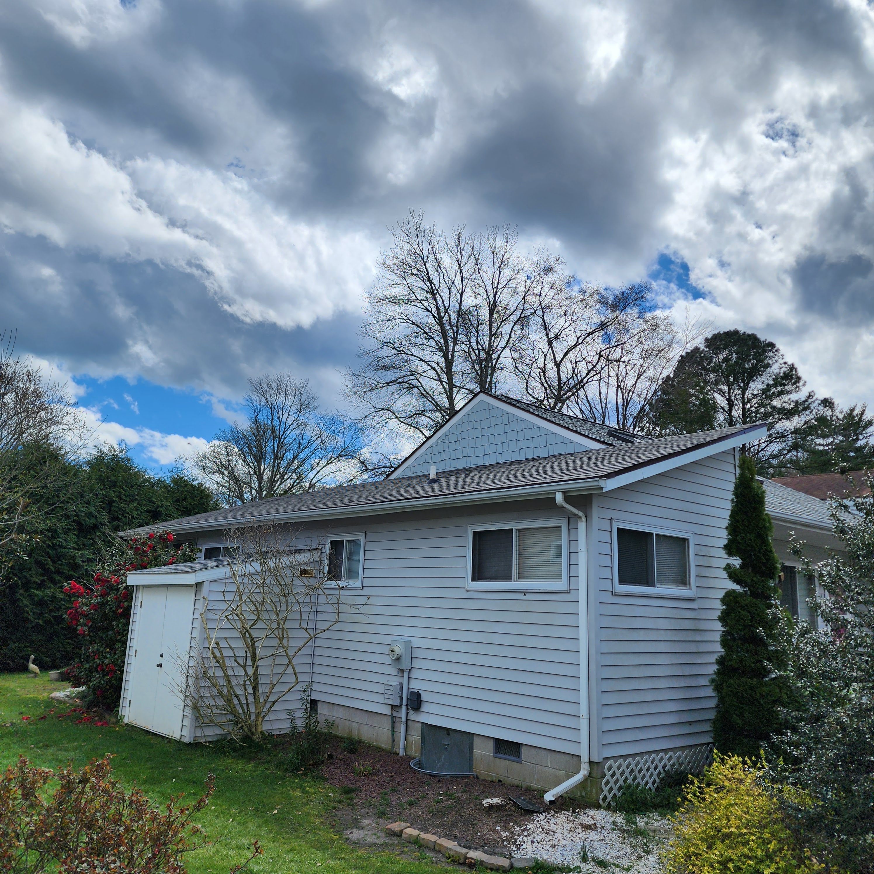 Exterior home addition with board and batten siding